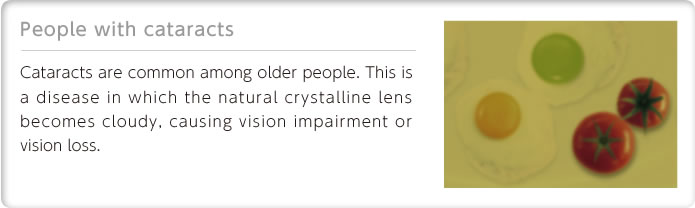 People with cataracts 