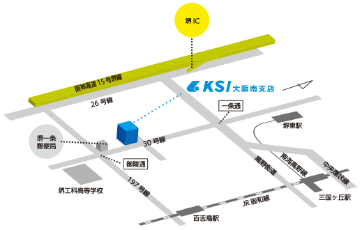 大阪南支店地図