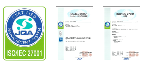 ISO27001 JQA-IM0500 登録証と付属書